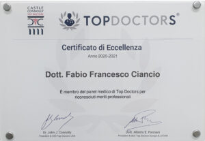 Certificato di Eccellenza 5/5  "TOPdoctors"